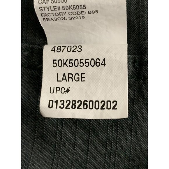 Van Heusen Mens Short Sleeve Button-Up Shirt L/G 16-16.5 Gray Striped - Picture 9 of 9